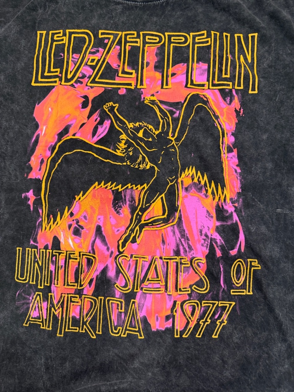 Led Zeppelin United States Of America 1977 World Tour Band Tee Men’s Extra Large - Picture 2 of 4